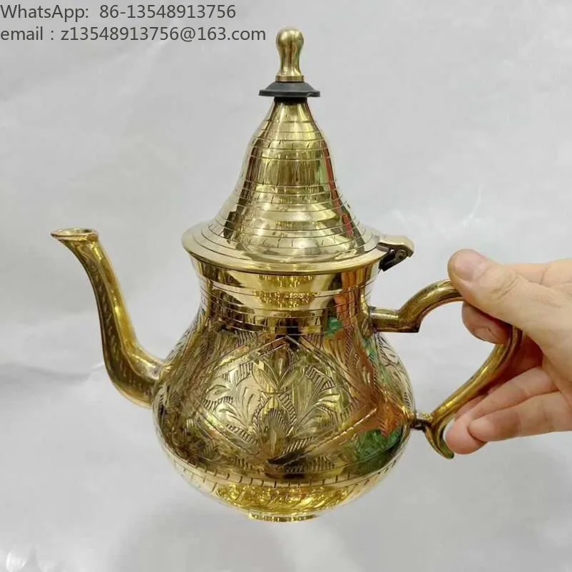 Copper tea milk teapot handicraft copper pot tea set drinking water making tea brewing teapot