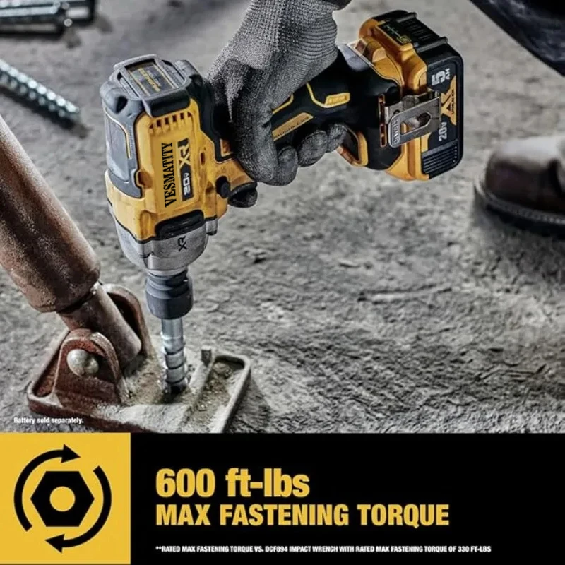 DCF892 High Torque Brushless Wireless Impact Wrench Electric Tool  Powerful Portable Torque Wrench For Dewalt 18V Battery