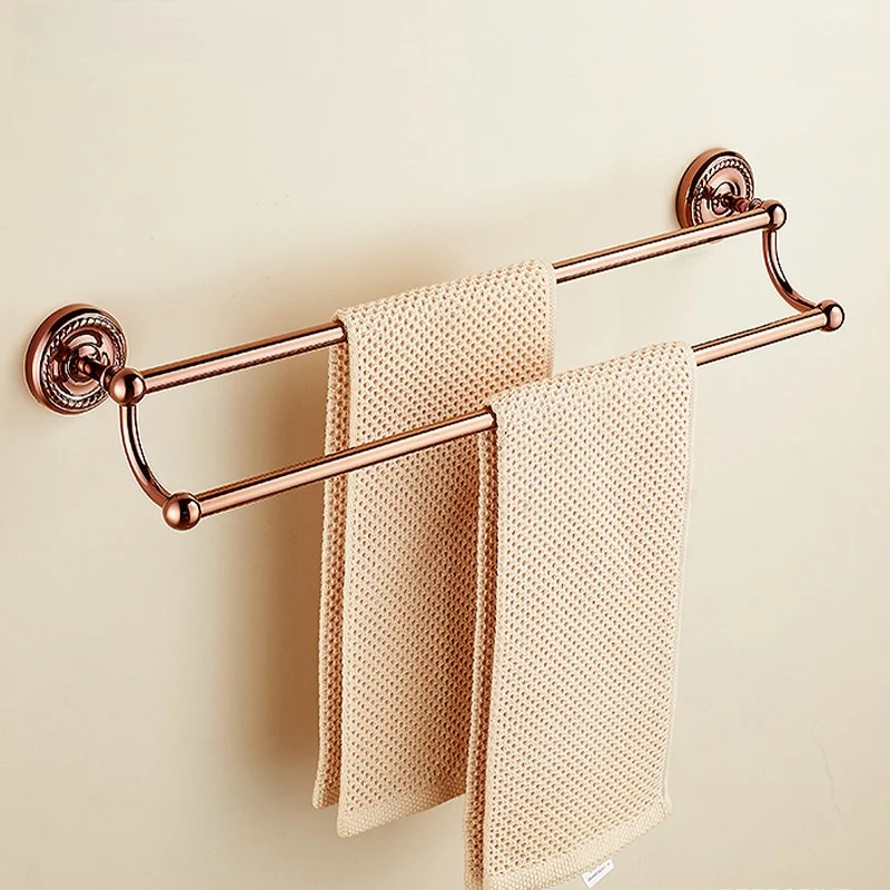 Brass Toilet Brush Holder Bathroom Shelf Rose Gold Paper Holder Towel Bar Soap Holder Towel Rack Towel Hook Bathroom Hardware - view 4