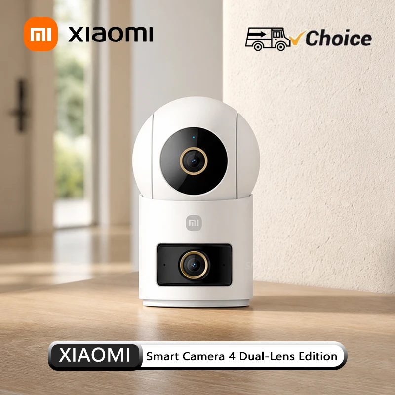 NEW Xiaomi Smart Camera 4 Dual-Lens Edition Dual 5MP Cameras 3K Ultra HD Quality Home Surveillance Infrared Night Vision CN