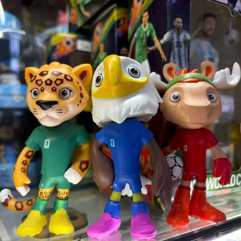 2026 كأس العالم التميمة البوب الشكل دمية تمثال الديكور الحلي البلاستيكية عمل الشكل جمع نموذج ألعاب أطفال الهدايا