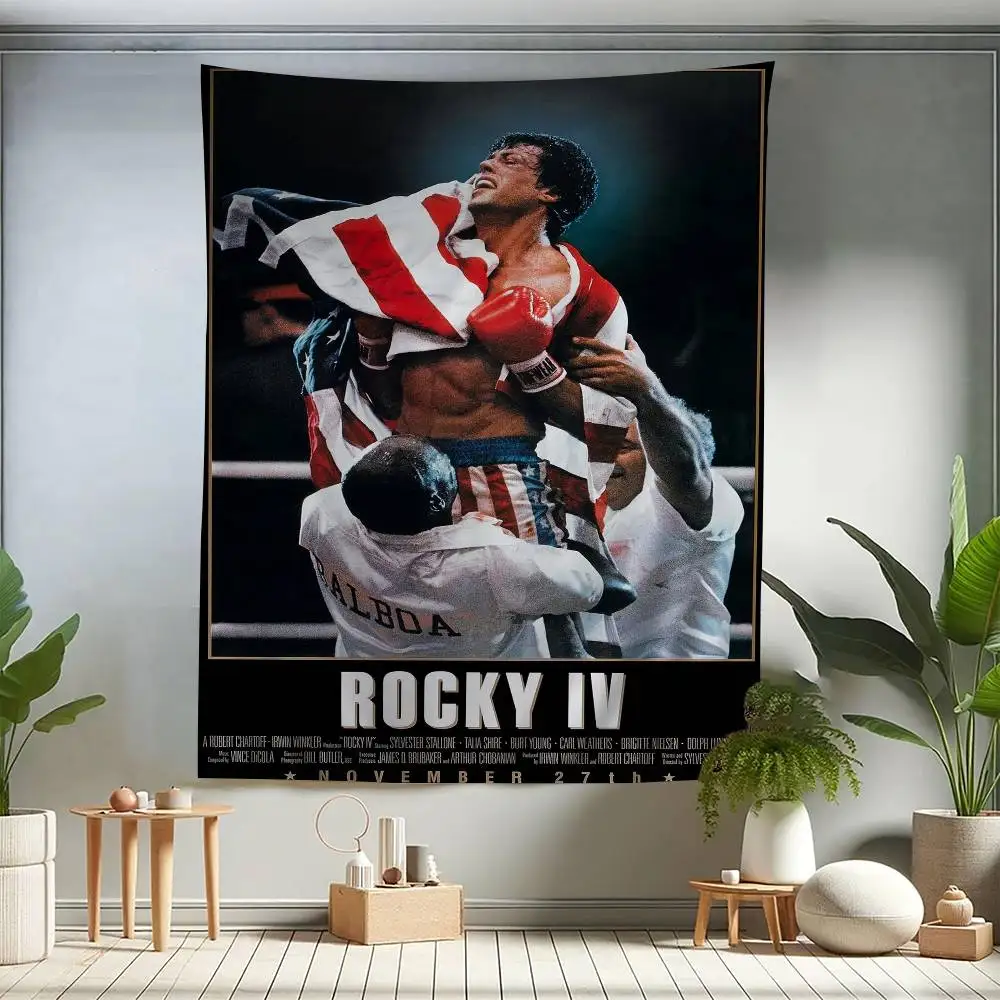 Tapiz de dibujos animados de Rocky Balboa, arte de ciencia ficción, decoración del hogar, cuadros para colgar en la pared