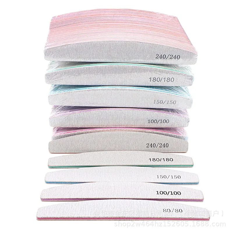Juego de limas de uñas profesionales, 1 3, 5, 10 Uds., 80, 100, 150, 180, 240, papel de lija de grano, herramientas de lijado para manicura y pedicura, accesorios para el cuidado de uñas