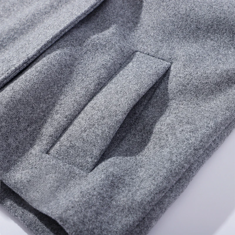Elegante Wolljacke mit Stehkragen für Damen, Lose Passform, Lange Ärmel, Einreihig, mit Reißverschluss, Damenjacke, Herbst-Winter-Oberbekleidung 2026 – Detail 25