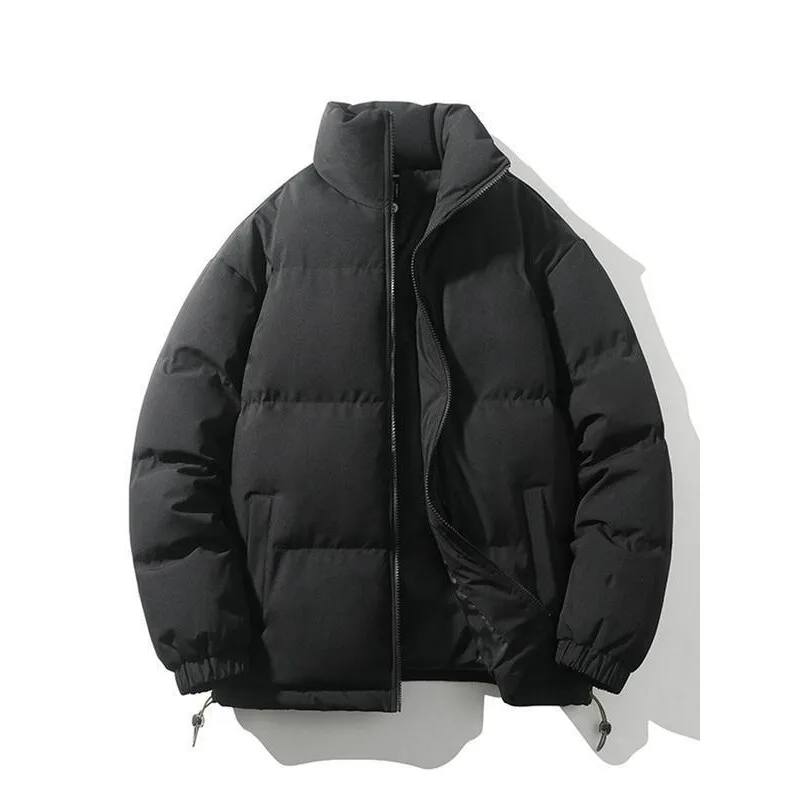 

Padded Jacket K 25991 Stand Collar Cotton Wear Resistant Outdoor Long Style for Couples Spring Season Thin Model Fit