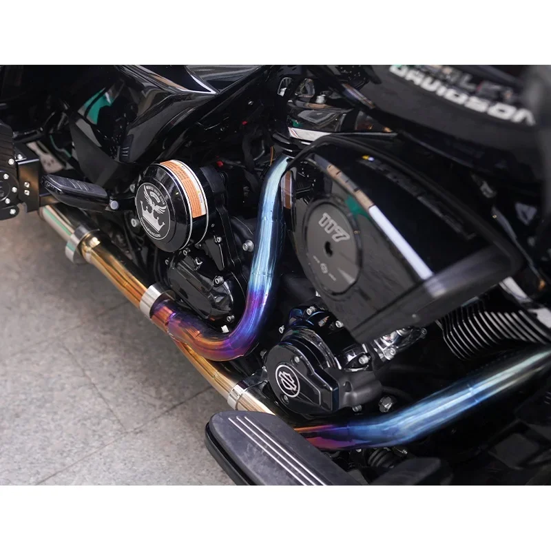 2017-أحدث بجولة دراجة نارية سبائك التيتانيوم أنابيب الرأس نظام العادم مخصص أنابيب الرأس الداخلية الأساسية 2024 الطريق الإنزلاق شارع الإنزلاق