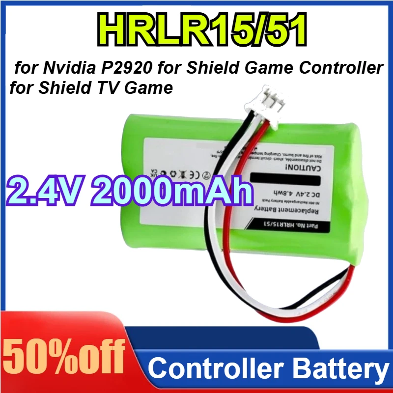 

Аккумулятор HRLR15/51 2.4V 2000mAh 4.8Wh для Nvidia P2920, для игрового контроллера Shield, для контроллера Shield TV