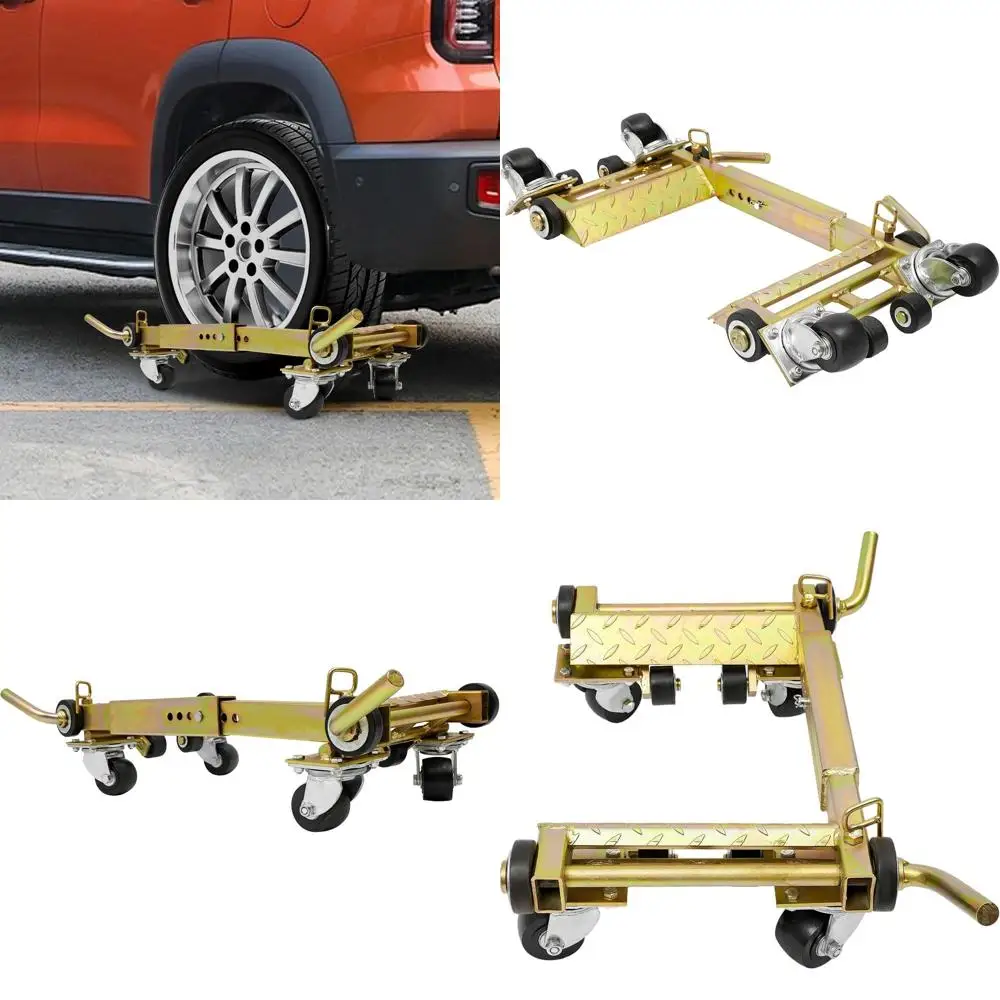 

Регулируемая стальная тележка-домкрат для автомобильных колес, грузоподъемность 2200 фунтов, внутренняя длина 13.77-16.53 дюйма, для позиционирования и перемещения транспортных средств