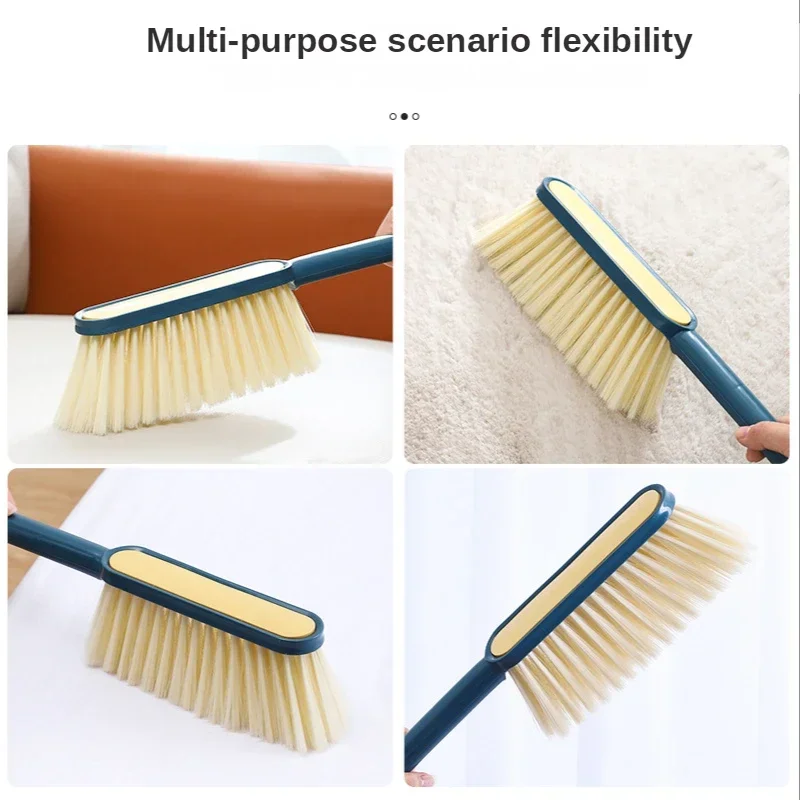 Household Bed Sweeping Brush Sofa Carpet Cleaning Brush Long Handle Soft Brush Dusting Duster Bedroom Bed Linen Cleaning Tool