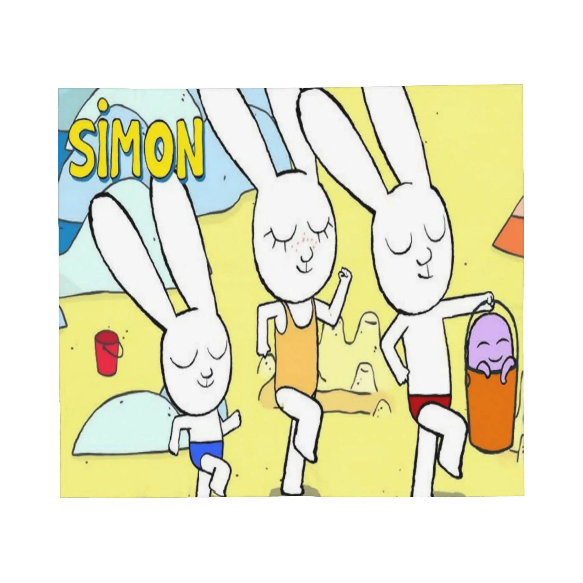Simon Super Rabbit Gift Blanket For Men Women Ultra Soft  Throw Blankets for Bed 50x60 Inches Multi-size