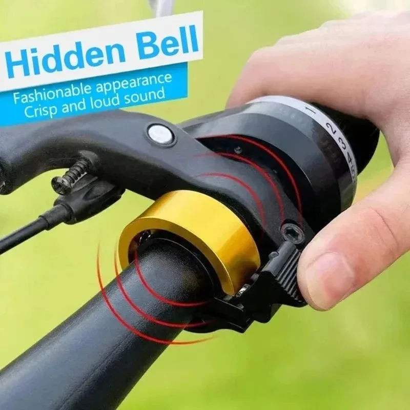 Universal Bicycle Bell Handlebar Horn Bell Invisible Small MTB Bicycle Clear Crisp and Loud Sound Beep Alarm Bicycle Accessories