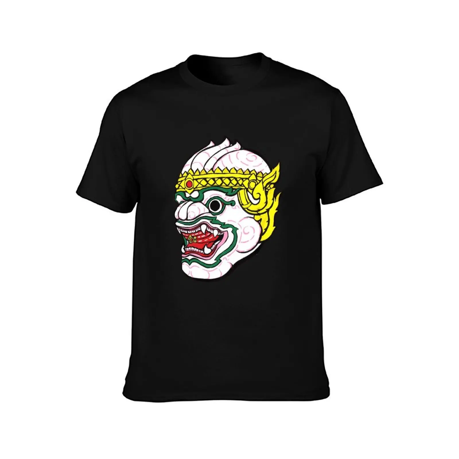 Hanuman T-Shirt, Summer Casual Cotton Tee, Oversized Streetwear Tops, Vintage Graphic Print, Loose Fit Short Sleeve, 100% Cotton