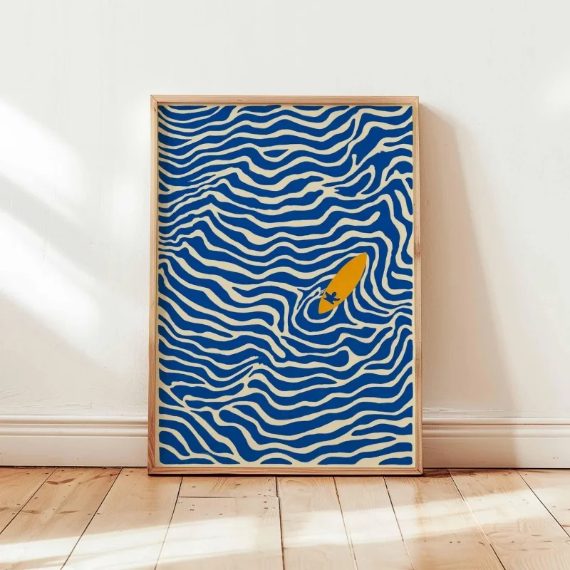 Surfing Poster, Beach Wall Art, Surf Print, Ocean Wave Poster, Coastal Surf Decor, Summer Surfing Print, Surfer Room Gift Art