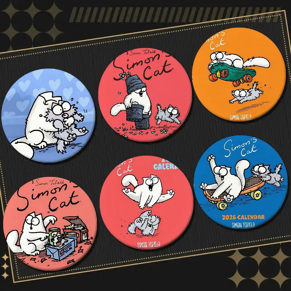 Simons Katze Abzeichen Kreative Weißblech Soft Button Pins Tier Icon Brosche Revers Rucksack Abzeichen Zubehör Pin S