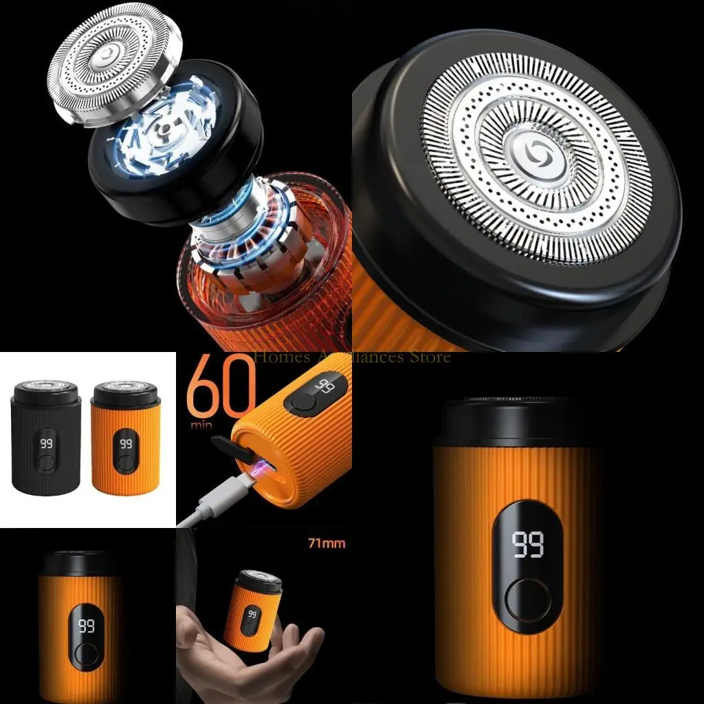 

D0AB Electric Grooming Device Electric Shavers Small Electric Shaver Rechargeable Shaving Tool Present for Busy Individuals