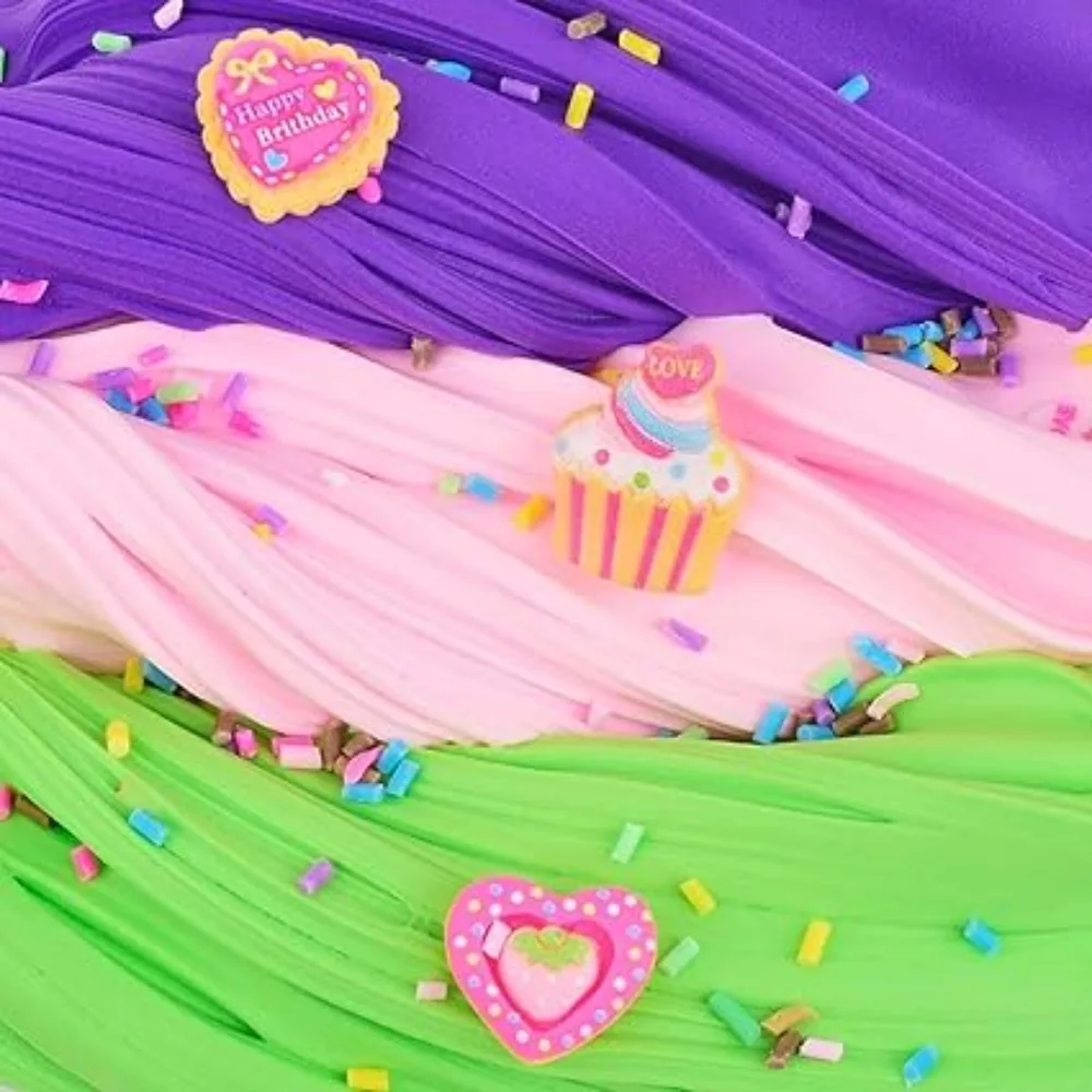 Fluffy butter clay set, cute rubber clay party gift, super soft and non stick, suitable for children's stress relief toys