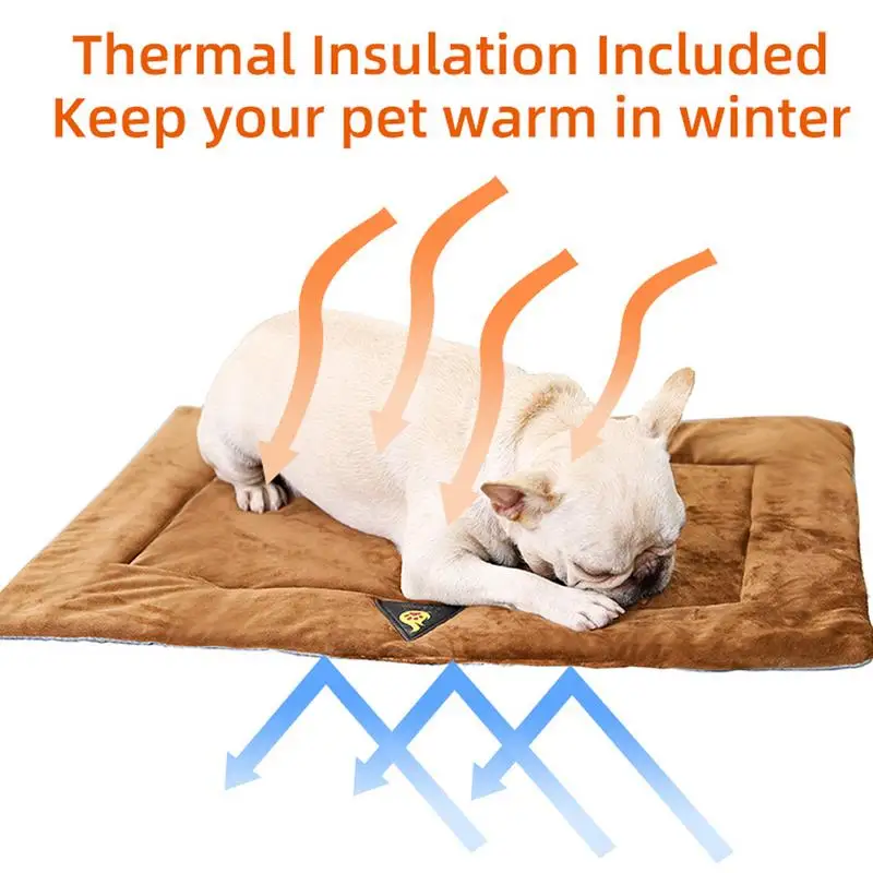 Self Heating Pet Pad Dog Bed Warmer Mat Flannel Dog Mat Elderly Pets Cat Warmer Winter Thermal Supplies Waterproof Warming Pads