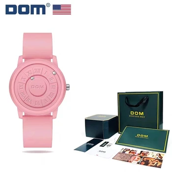 DOM M-1345 última novedad reloj tendencia Concepto personalidad creativo rodillo puntero relojes de pulsera magnéticos mujer moda reloj impermeable