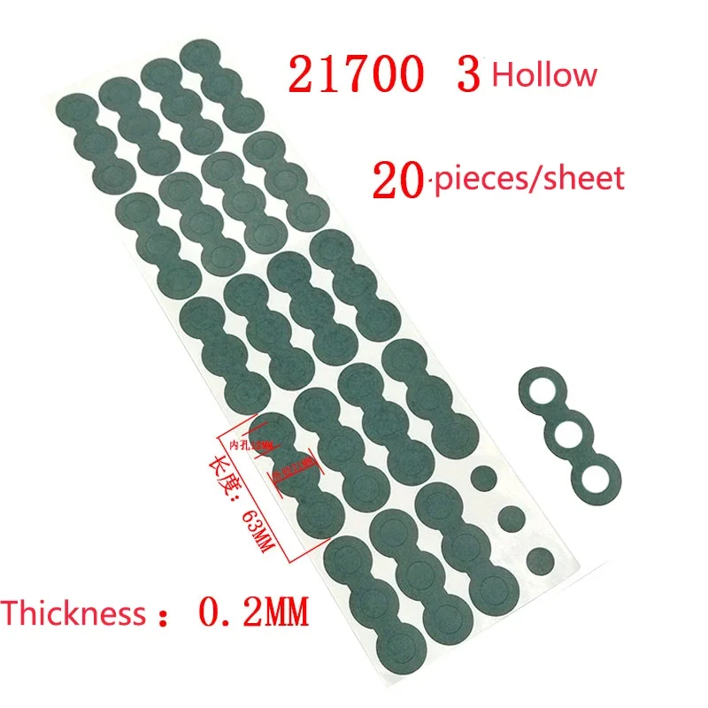 21700 Lithium Battery Barley Insulation Gasket Barley Paper Li-ion Cell Insulating Pad Insulation Meson Head Insulating Gasket