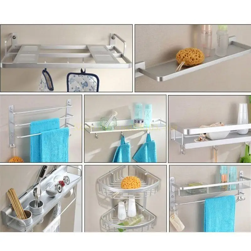 Space Aluminum Metal Shower Frameless Glass Door Hook Hole Towel Rack Hanger for Key Holder Clothes Bathroom best sale