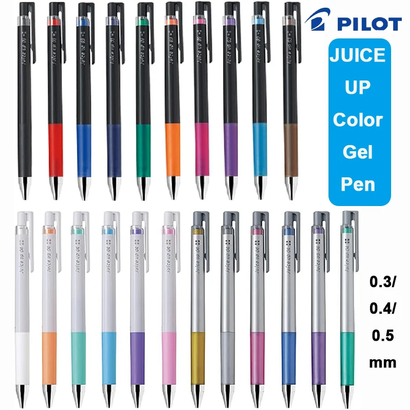 PILOT Colored Gel Ink Ballpoint Pen Juice Up 0.3/0.4/0.5 ST Nib No Smudge Effortless Writing Rollerball Pens Japanese Stationery
