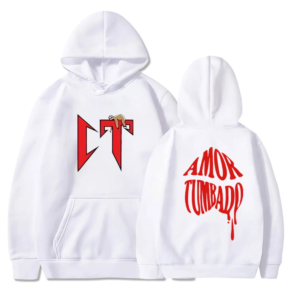 Natanael Cano Amor Tumbado Sloth Graphic Hoodie Men Women High Quality Fashion Sweatshirts Street Trend Hip Hop Pullovers