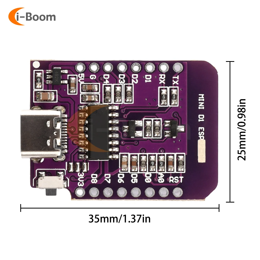 D1 MINI ESP8266 WIFI Development Board ESP-07 ESP-07S CH340C WIFI Development Module TYPE-C interfejs USB 3.3V z pinami