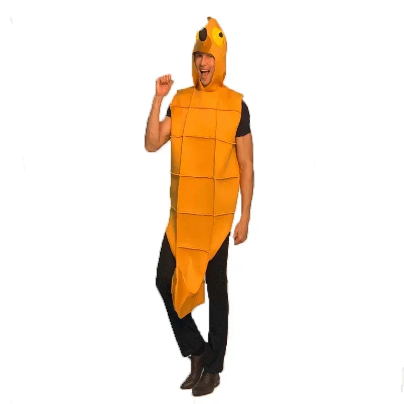 2024 New Arrival Unisex Adult Seahorse Costume Yellow Sea Horse Mascot Men Halloween Costume