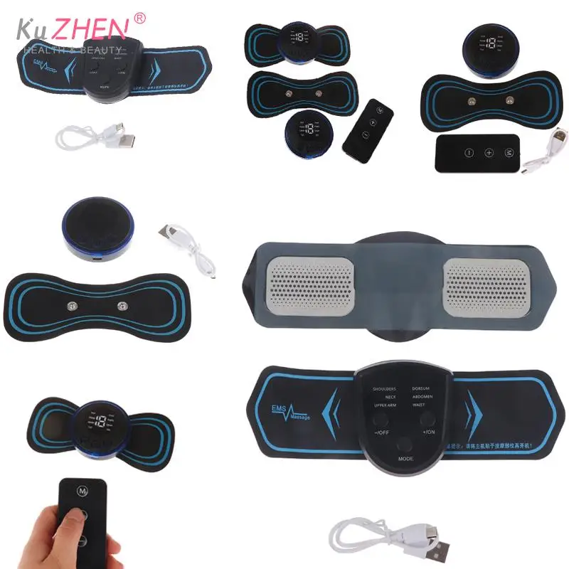 New EMS Mini Portable Electric Pulse Neck Massager Cervical Back Muscle Pain Relief Tool Shoulder Leg Body Massage Relax Cushion