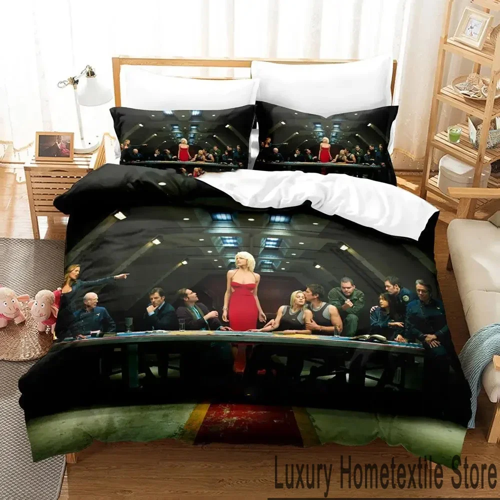 3D Print Battlestar Galactica Bedding Set Boys Girls Twin Queen King Size Duvet Cover Pillowcase Bed boys Adult