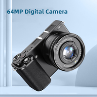 4K Digital Cameras for Photography 12X Optical Zoom Vlog Video Camera for YouTube 64MP WiFi Auto Focus Livestream DSLR Camera