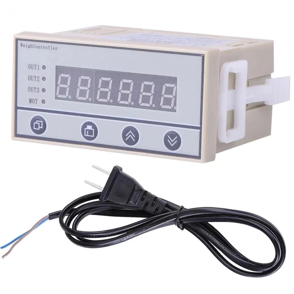 Load cell Indicator Weight Sensor 220V High accuracy Weighing Controller Weight Indicator 6-Digit LED Display 2-pin plug