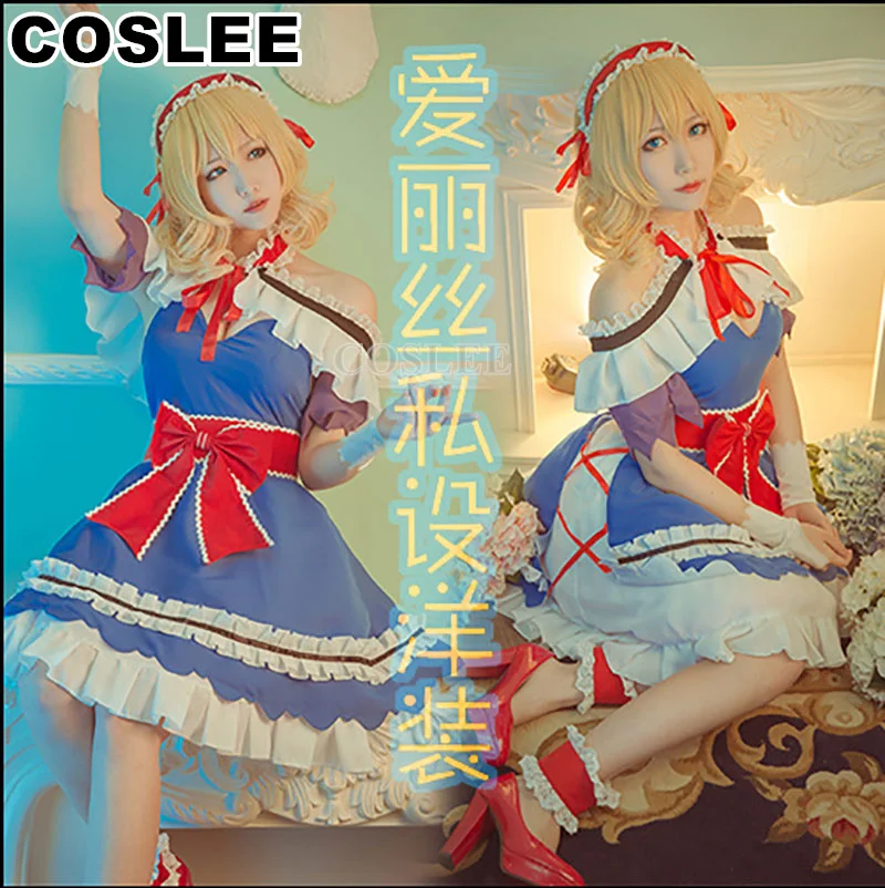 

COSLEE Alice Margatroid Cosplay Costume Touhou Project Lovely Dress Uniform Women Play Role Clothing Hallowen Party Outfit New