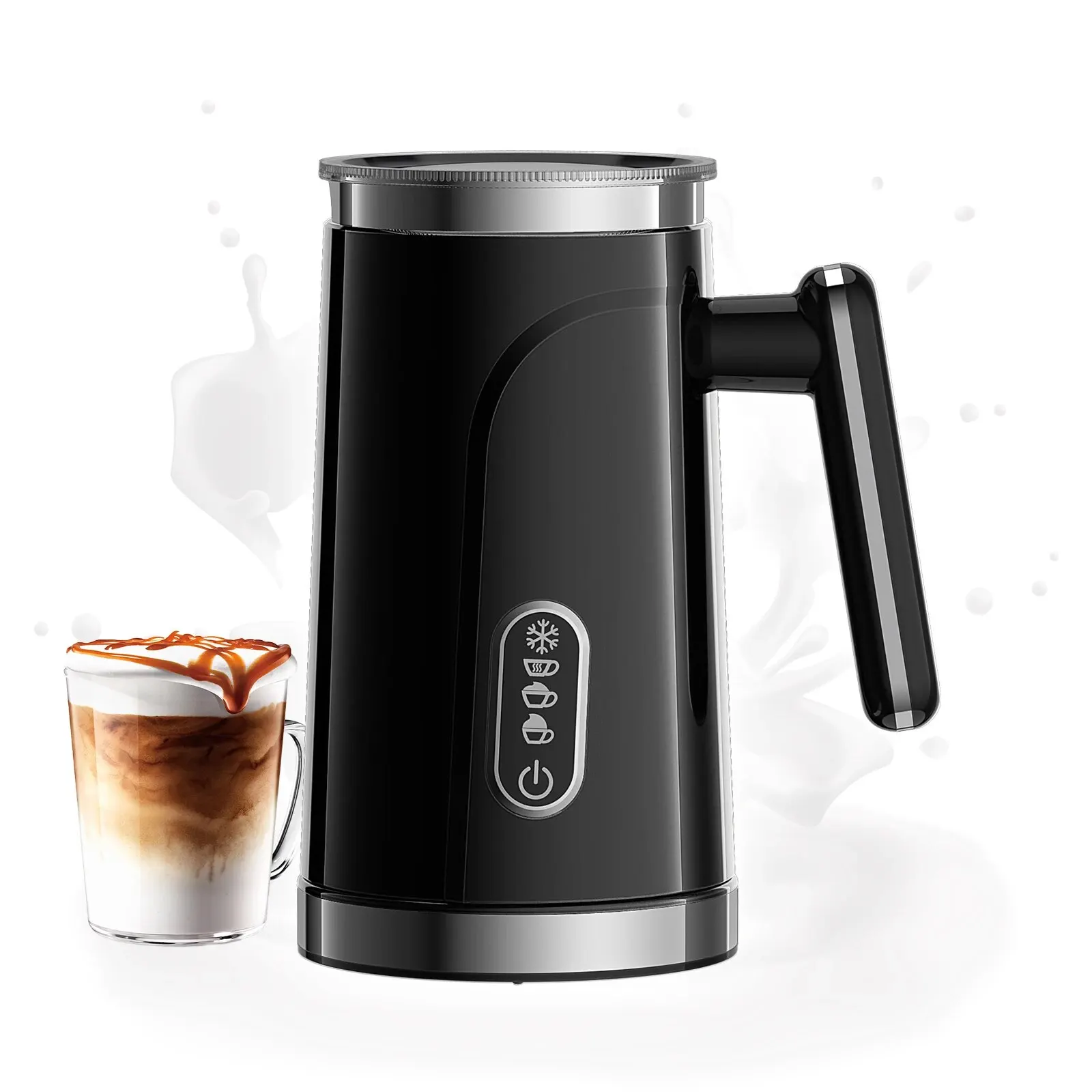 4 In 1 Automatische Warme En Koude Melkopwarmer Voor Latte, Schuimmaker, Warme Chocolaatjes, Cappuccino, Biolomix