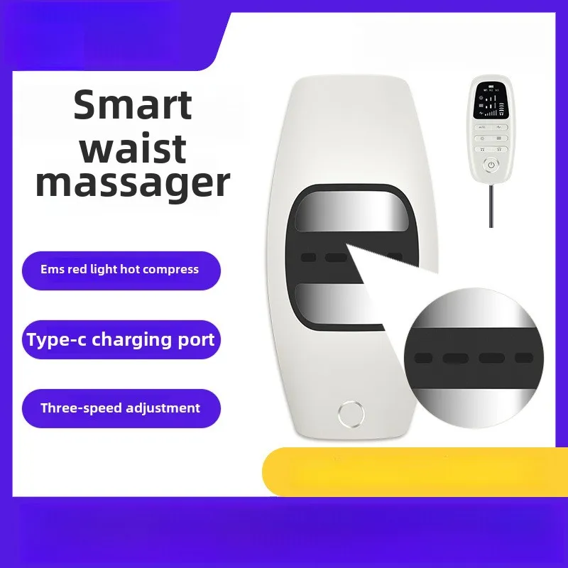 

Intelligent Electric Airbag Waist Massager Type-c Charging Red Light Hot Compress Portable Vibration Lumbar Soothing Instrument