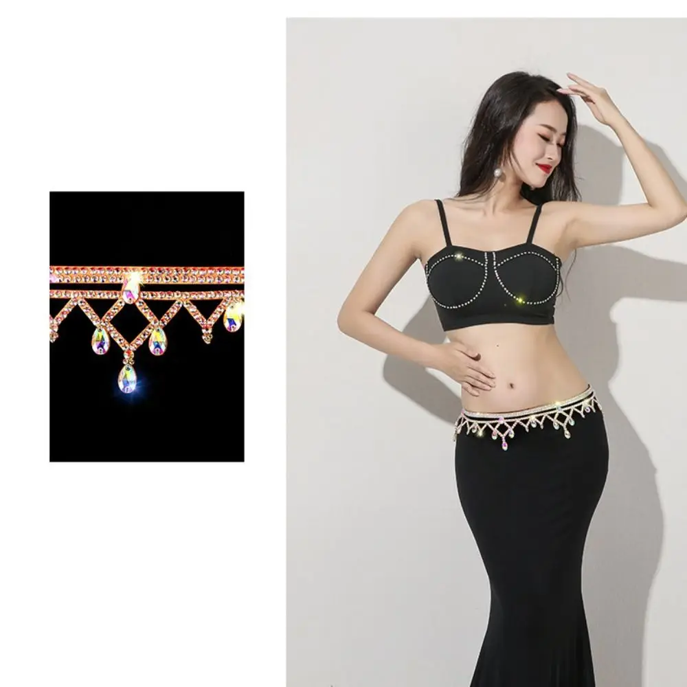 

Shining Belly Dancing Belt Elegant Bright Rhinestone Belly Chains Belt Luxury Crystal Dancewear Jewelry