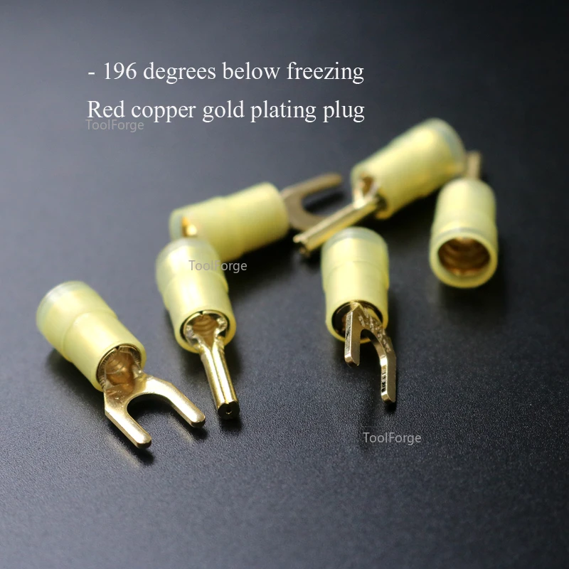 6 Cores Braid 5N Sterling Pure Silver LP Vinyl Audiophile Hifi Audio Cable Amplifier Ground Wire Male To Male Red Copper Y Plug