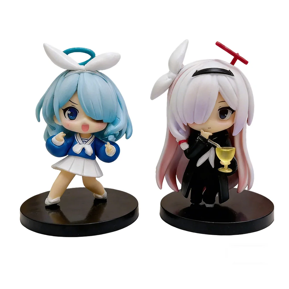 Blue Archive The Animation Q-version Figure A.R.O.N.A Anime Periphery Kawaii Sitting Toys Car Decoration Model birthday gifts