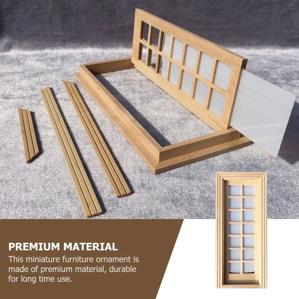 

1Pcs Mini House Door Decorative Mini Door Realistic Window Frame Design Easy to Carry Perfect for Dollhouse Interior Decoration