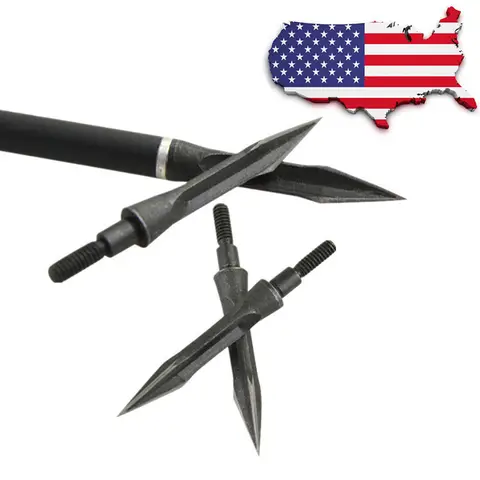 Archery Arrow Tips 12Pcs High Carbon Steel General Thread Hunting Broadheads for Recurve Compound Bow Shooting Target Practice Outdoor Sports Durable Corrosion-Resistant Accessories