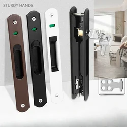 1 set of stainless steel hook lock 90 bridge broken aluminum plastic steel sliding door single and double-sided lock buckle