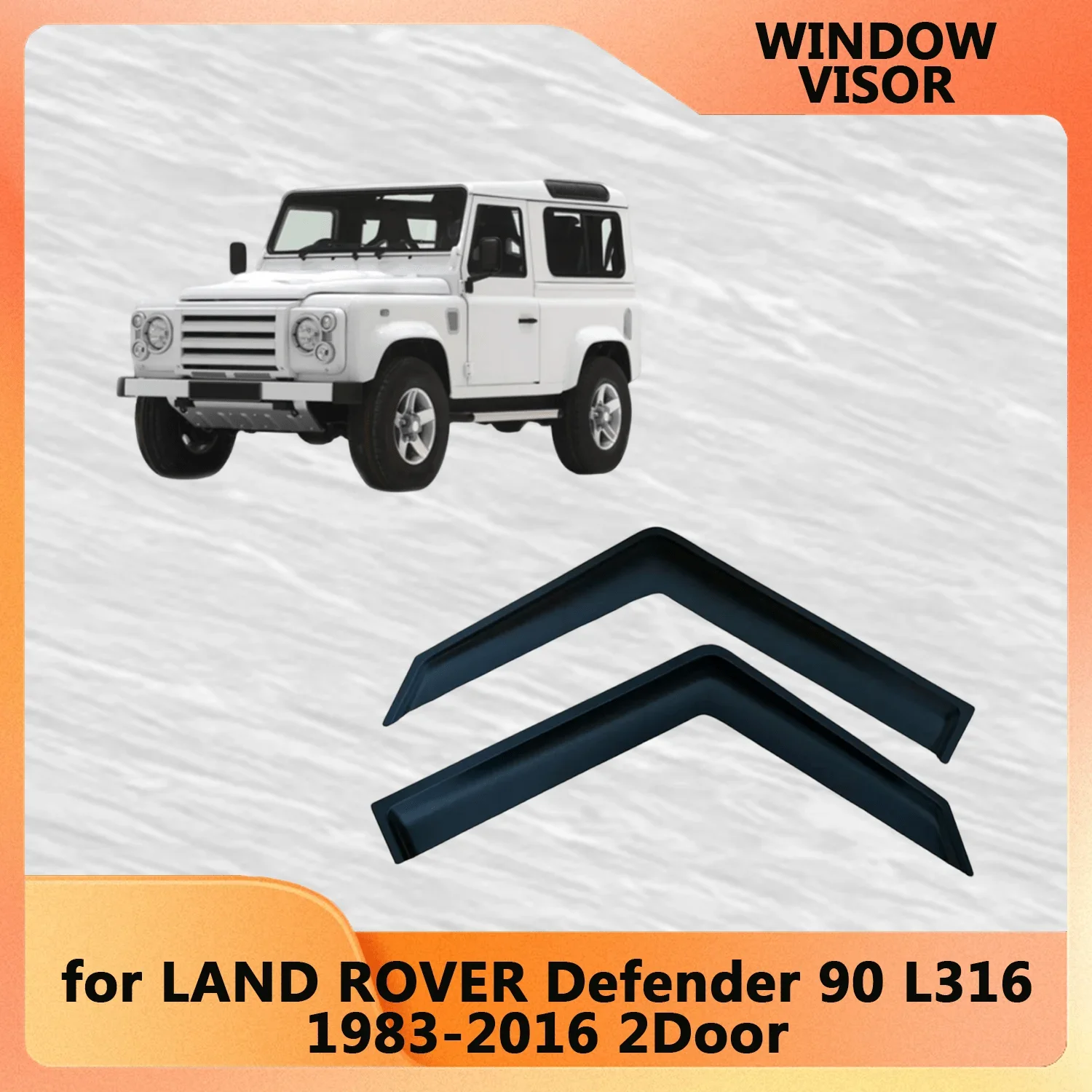Window Visor for LAND ROVER Defender 90 1983-2000 2001-2016 2Door Wind Deflectors Rain Guards Door Visor Vent Shades