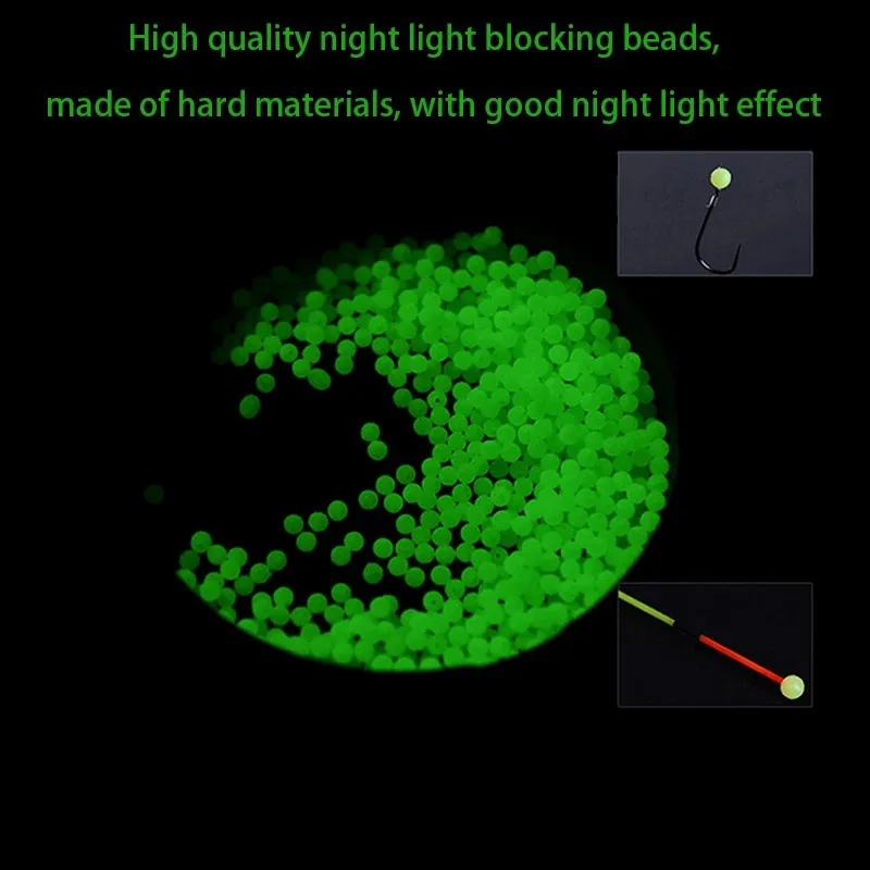 100 Uds 4/5/6/8/10mm cuentas luminosas pesca inteligente frijol antienredos conector de cuentas de bloqueo cruzado pesca nocturna