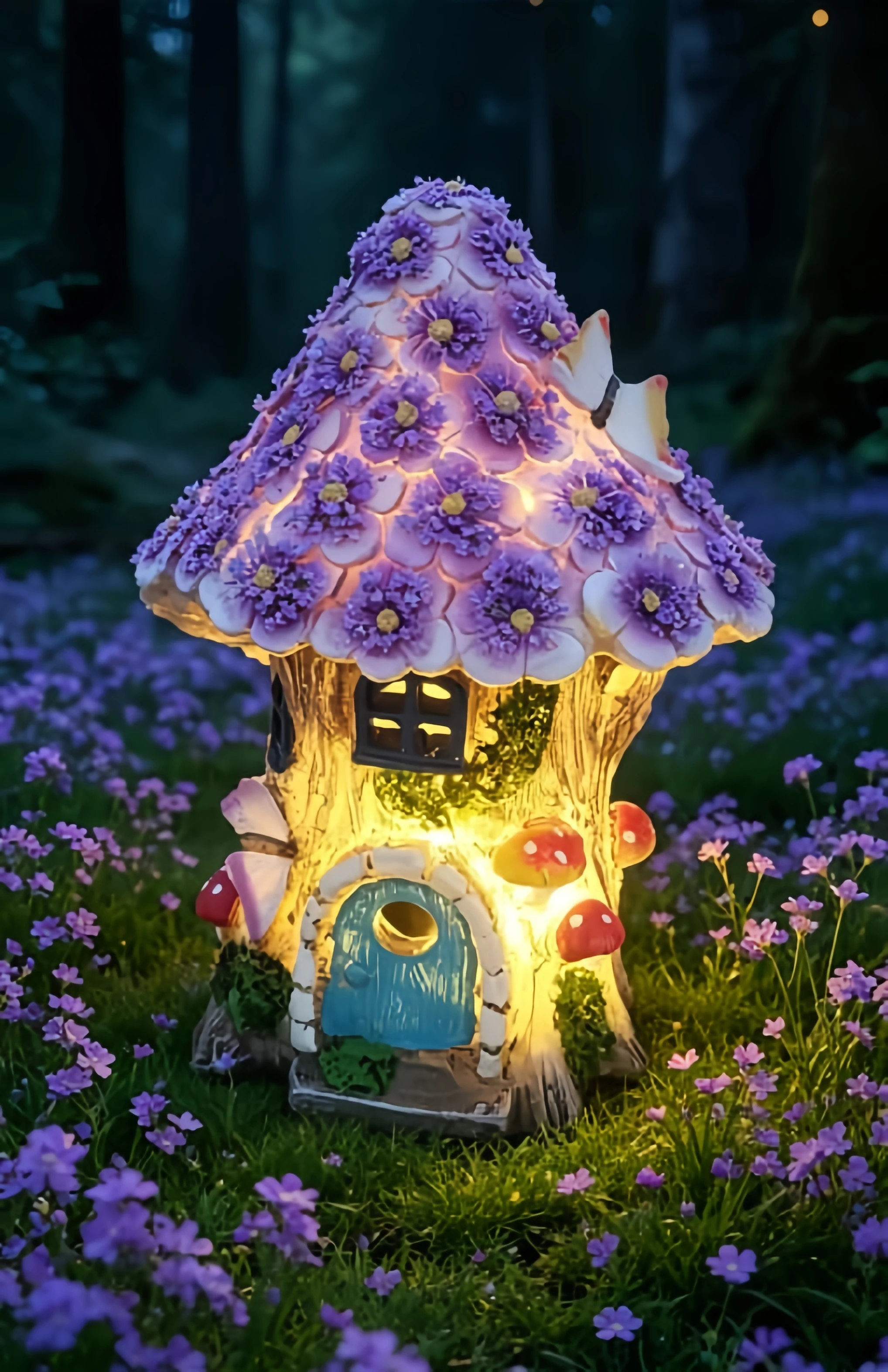 Solar Fairy Lamp, LED Resin Garden Decor, WaterproofOutdoor Statue Light, Fun House Decoration for Patio,Courtyard, Balcony