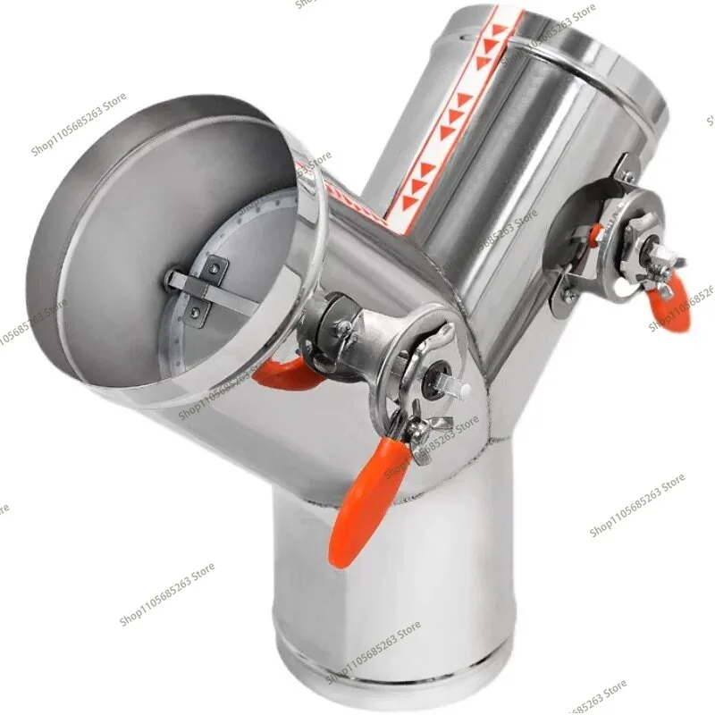 Stainless steel Y-type manual three ventilation valve ventilation duct air volume control valve air duct sealing valve