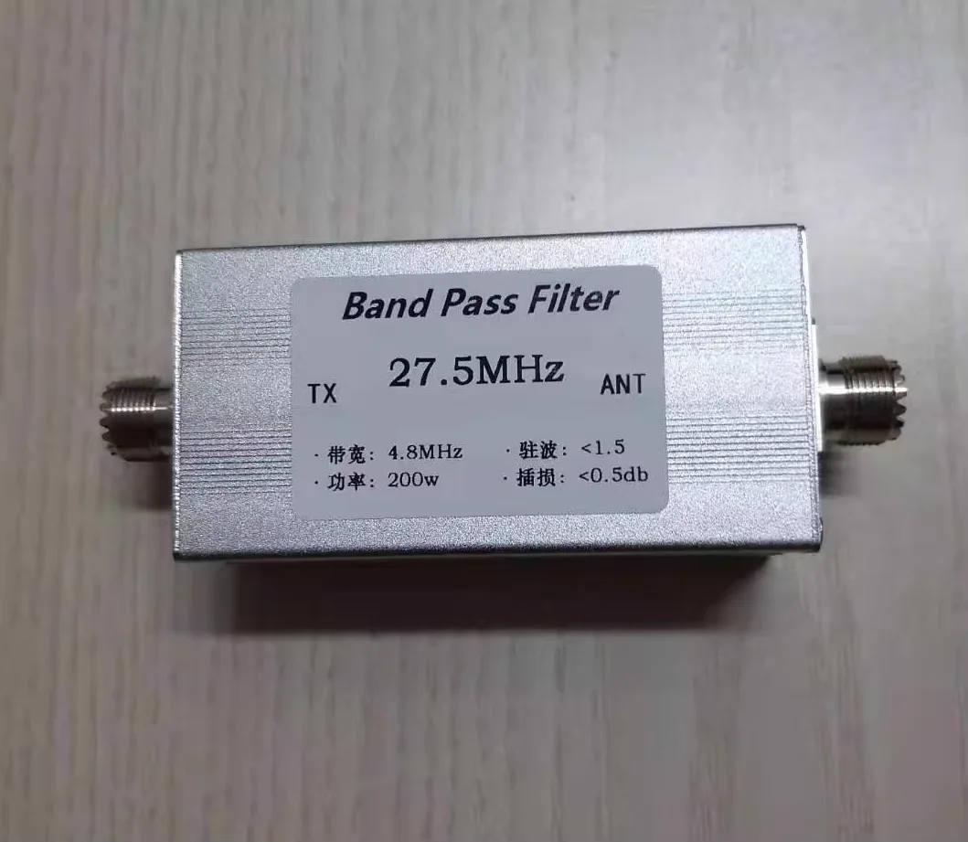Short wave 27.5MHz high isolation bandpass filter narrowband BPF 10 meter band