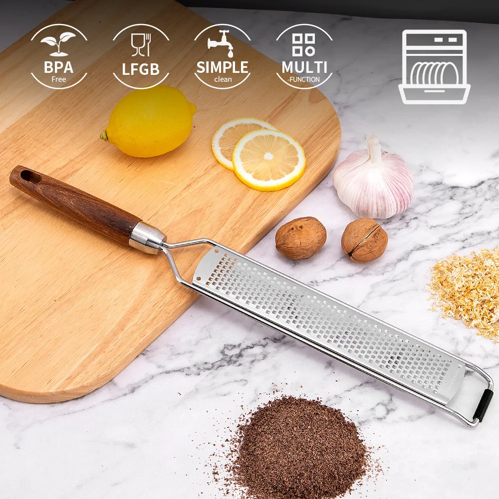 Kitchen Professional Cheese Grater Stainless Steel Lemon Zester Grater Flat Handheld Grater For Cheese,Chocolate,Spices,And More
