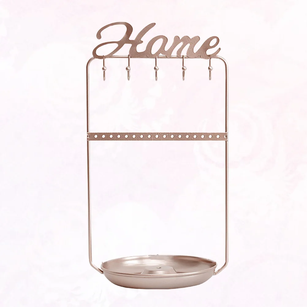 

1Pcs Alloy Jewelry Display Stand Durable Earring Storage Rack Stylish Organizer for Necklace Bracelet Ring Jewelry Display Stand
