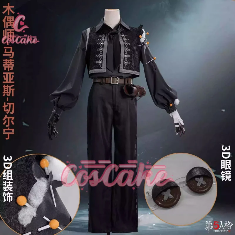 Identity V Matthias Schnin Traje de fantoche para homem, bonito traje de jogo, roupa de festa de Halloween