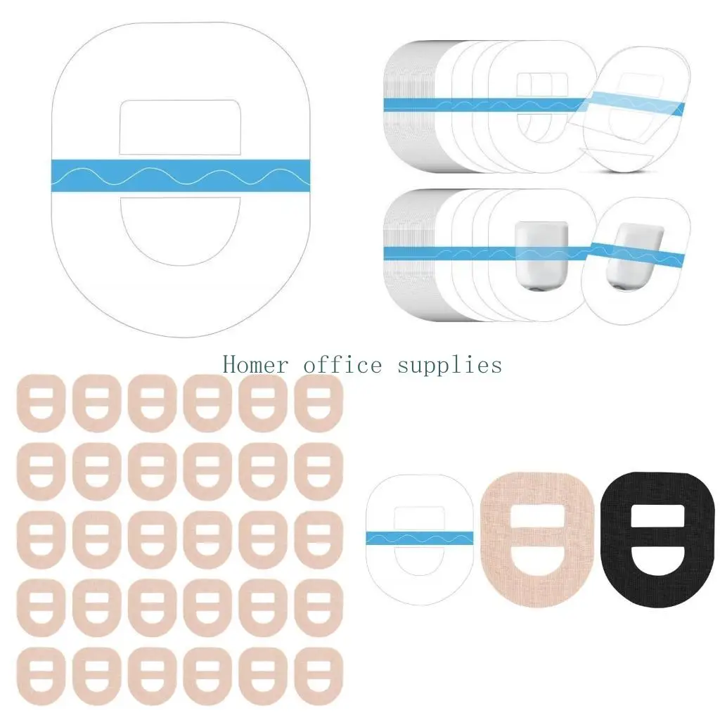 

K43B 30/50pcs Водонепроницаемые клейкие пятна, прозрачный датчик длительного датчика тела Фиксированная крышка датчика для